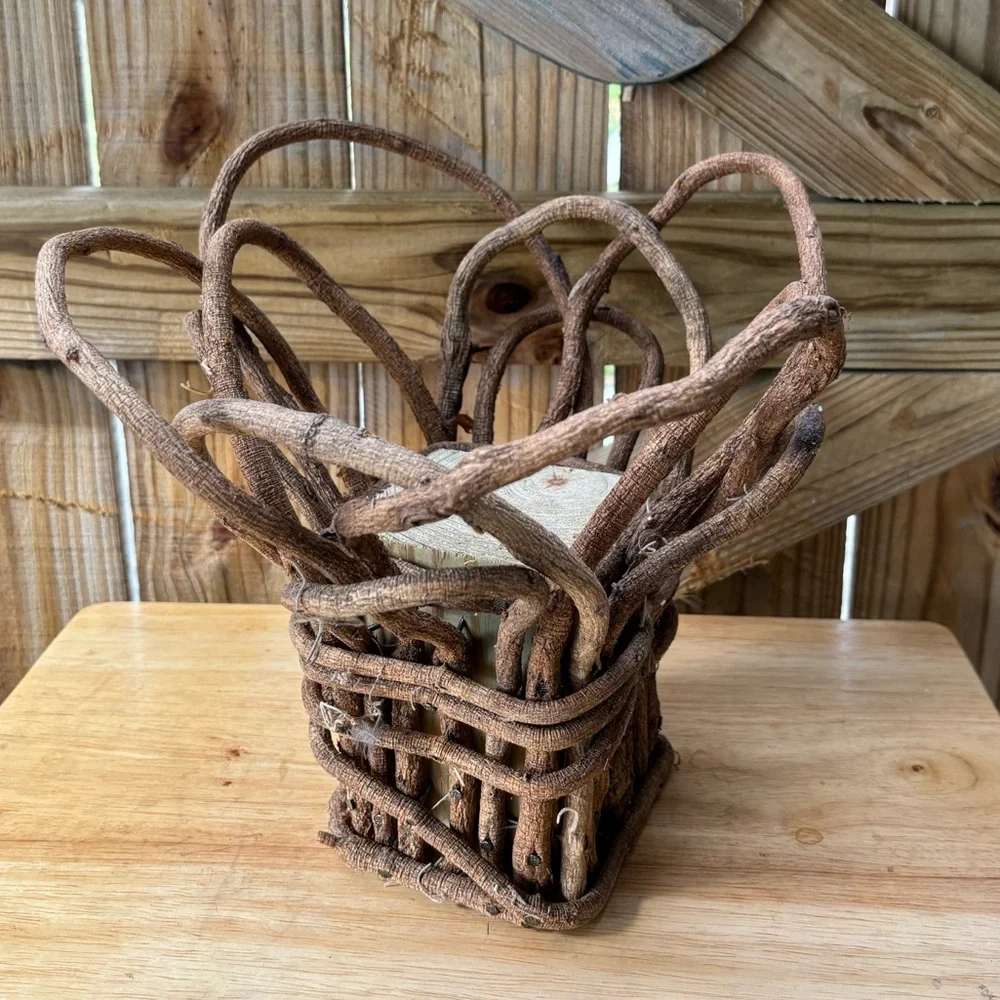 Vintage Handmade Wisteria Vine Rustic Decor Piece 10 1/2”H - Picture 5 of 9